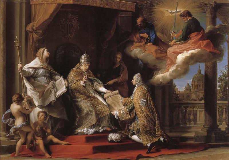 Pope Benedict XIV to the Earl Owen Deke Yi-wide introduction of the Bible, didactic, Pompeo Batoni